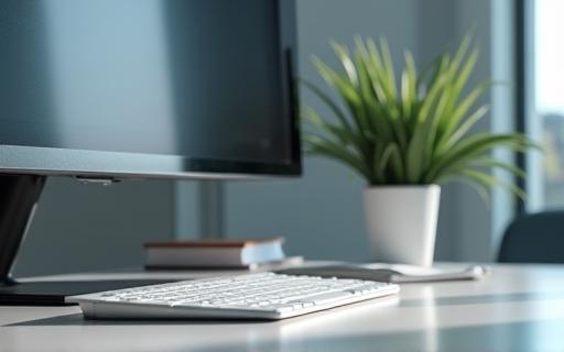 Clean office desk setup